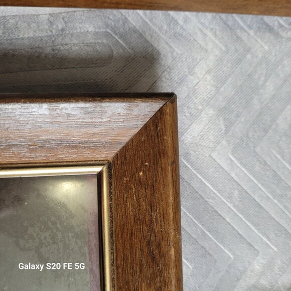 Vintage Wood Picture Photo Frames Self Standing 1970s Set of Two 2 MCM - Picture 7 of 16